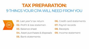 Tax Prep: 9 Things Your CPA Will Need From You