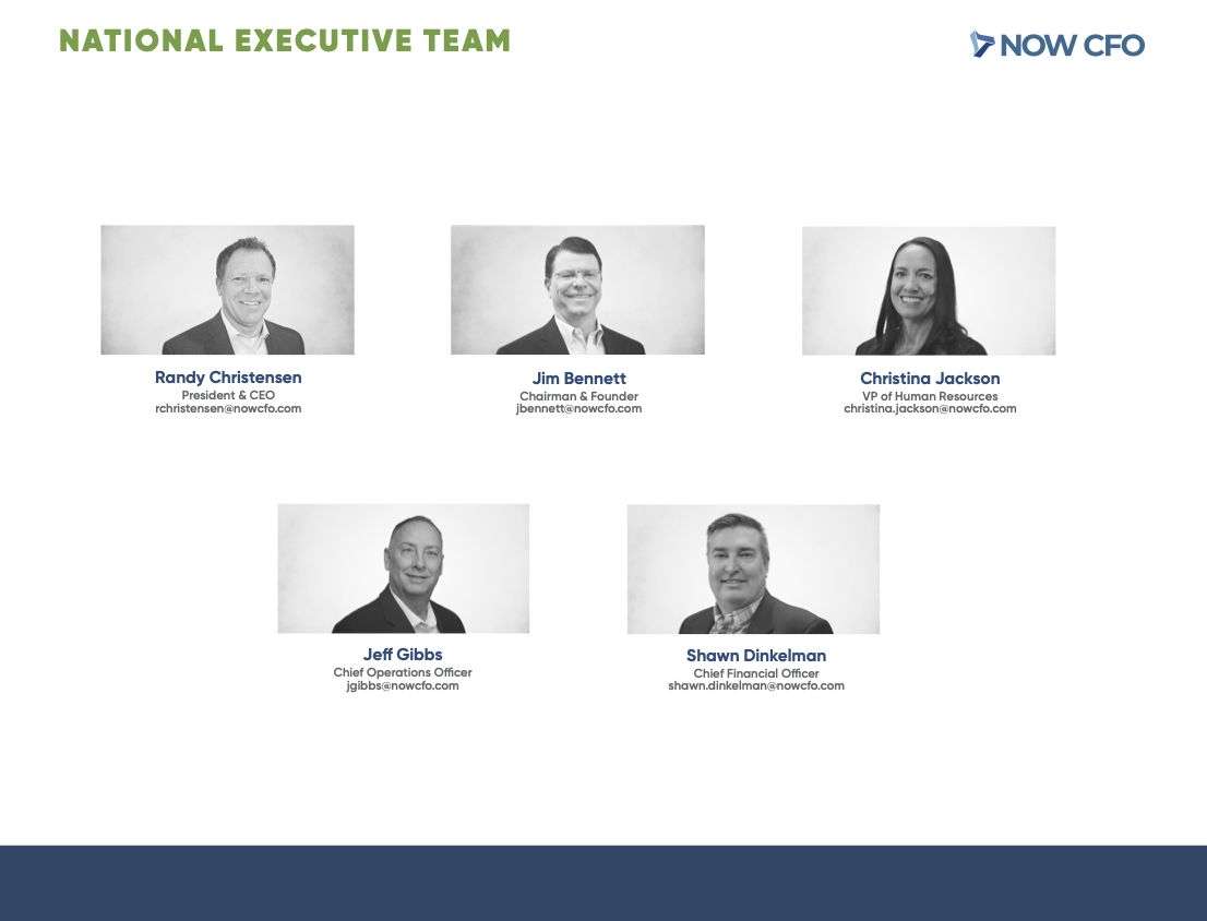 NOW CFO National Executive Team