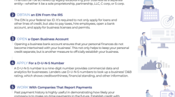 6 Steps to Build Credit for Small Businesses One Sheet