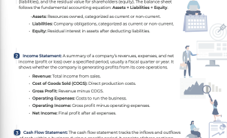 Financial Statements for Non-Financial Experts One Sheet
