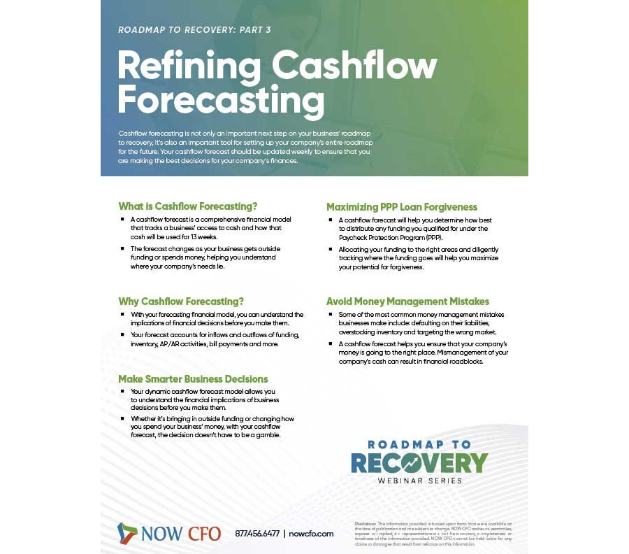 Roadmap to Recovery Part 3: Refining Cash Flow Forecasting