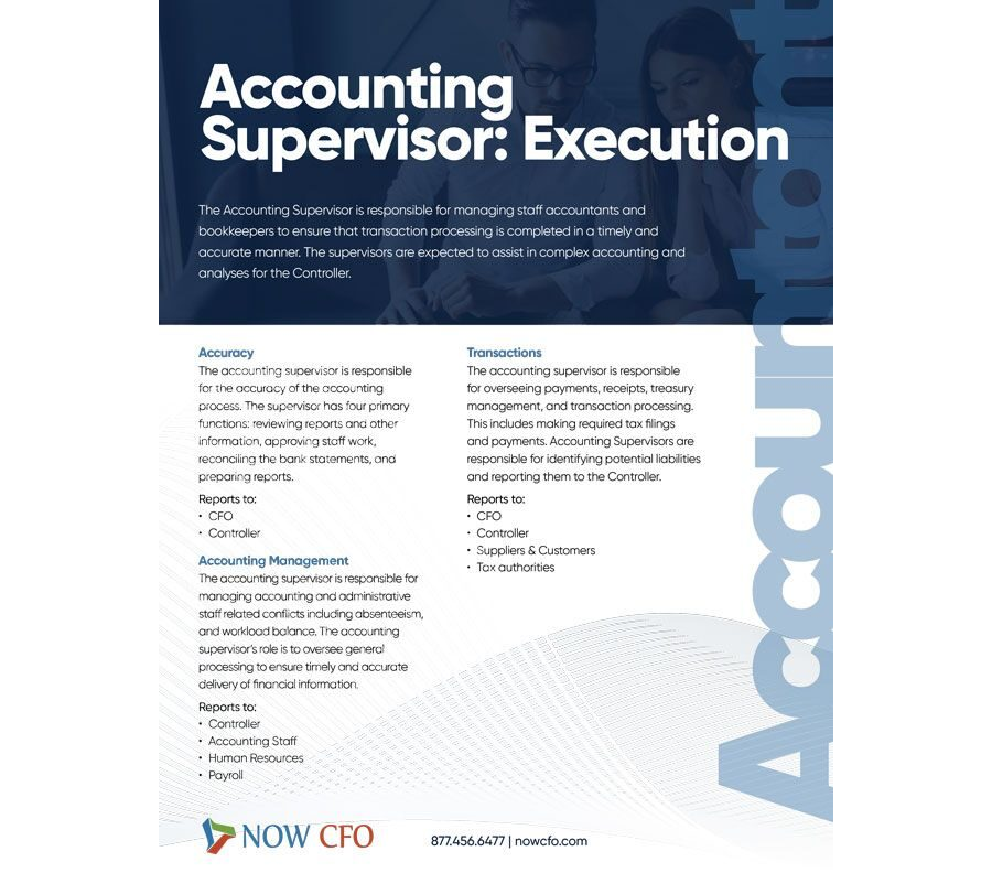 Accounting Supervisor One Sheet