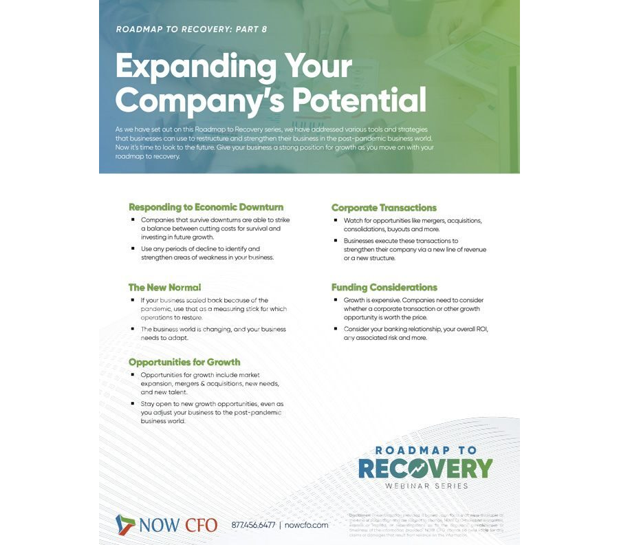 Roadmap to Recovery Part 8: Expanding Your Company's Potential