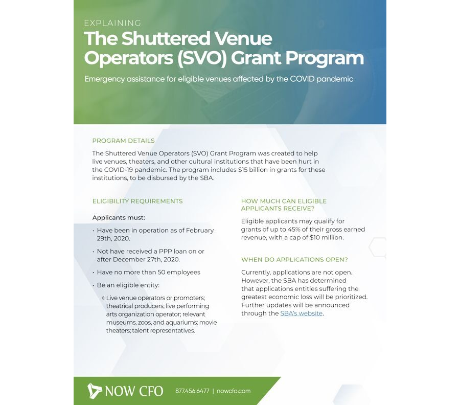 SVO Grant Program One Sheet