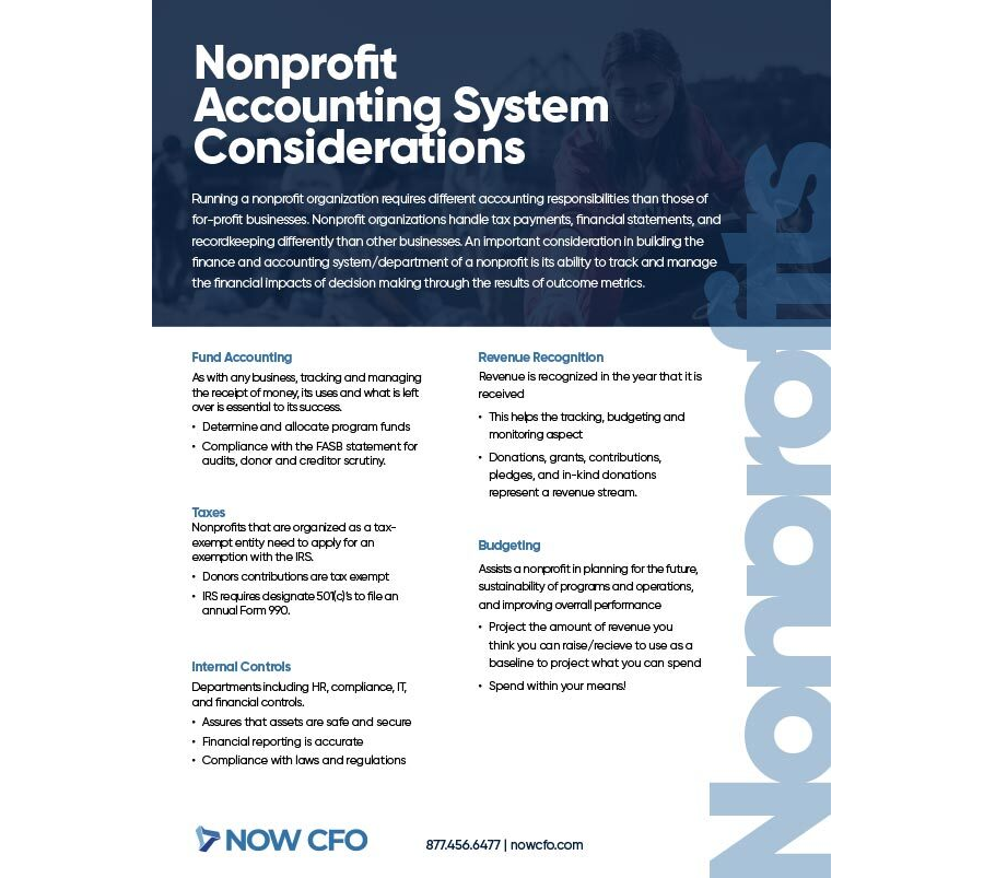 Nonprofit Accounting System Considerations